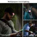 Sensor Hat Clip Light Headlight COB LED Camping Fishing Headlamp (Red)
