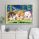 Dog 5D DIY Full Round Drill Diamond Painting Rhinestone Picture Kits Wall Decor