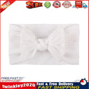 Soft Nylon Baby Headband Bows Newborn Girls Infant Turban Hairband (White) Newly
