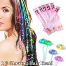 Luminous Hair Wig Party Decor Glowing Hair Braid Light-Emitting Optic Wire Hair`