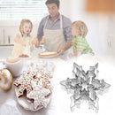 Fondant Cake Decor DIY Stainless Steel Snowflake Cookie Cutter Mold Biscuit