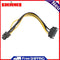 15pin SATA Power to 6pin PCI-e PCI Express Adapter Cable for Video Card