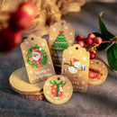 Kraft Paper Santa Claus Kraft Tag Hang Tags Gift Wrapping Christmas Labels