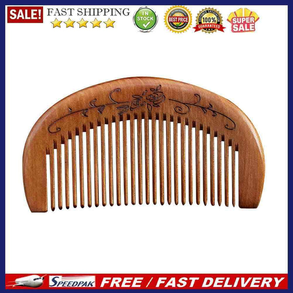 Anti-static Peach Wood Comb Portable Light Mini Comb Salon Hair Styling Tools