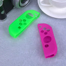 Handle Silicone Sleeve Switch Case for Nintendo Switch NS(Green+Purple)