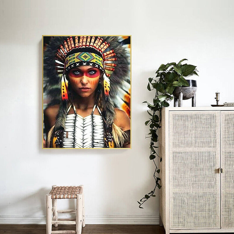 DIY Diamond Painting Indians 5D Full Round Diamond Mosaic Home