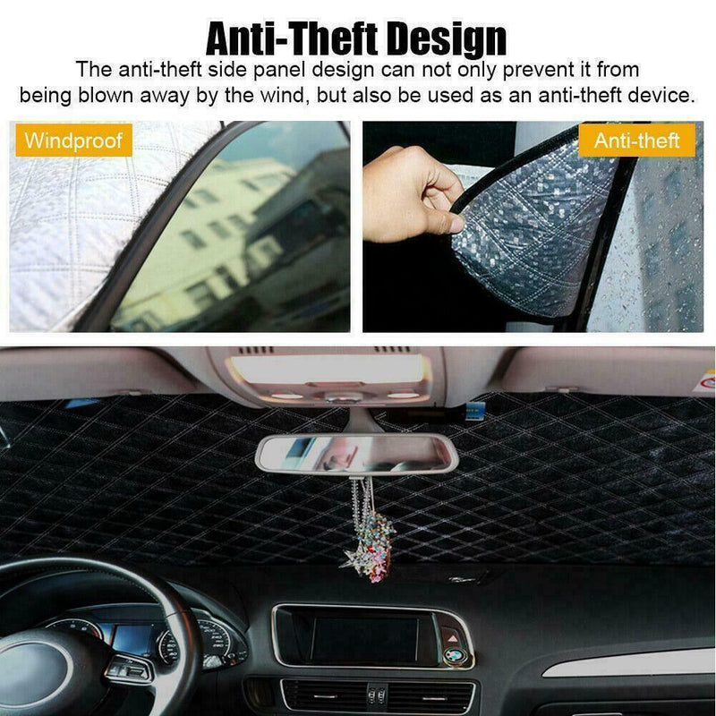 Universal Car Windshield Cover Winter Ice Frost Guard 143×118cm Shade U0D7