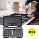 25pcs 24 in 1 Dismountable Screwdriver Set Magnetic Ratchet Wrench Hand Tool Kit