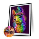 Diamond Painting Colorful Alpaca Full Round Drill Picture of Rhinestone Drawing
