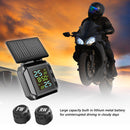 Wireless LCD Tire Pressure Monitor Solar Waterproof Motorcycle TPMS Kit Newly