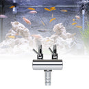Air Oxygen Pump Aquarium Fish Tank Stainless Steel Splitter Hose (2 Ways) Newly