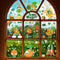 Window Clings Decals Hat Gnome Irish Stickers for Holiday Ornaments (9 Sheets)