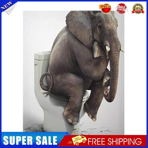Toilet Elephant Oil Paint By Numbers Kits Canvas DIY Coloring Picture Craft