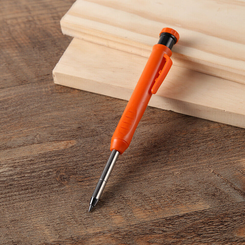3pcs Solid Carpenter Pencils with 18 Refills Set Mechanical Marker Pencil Newly