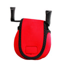 Baitcasting Raft Fishing Reel Bag Wheel Protective Case Storage Pouch (Red)