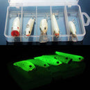 Night Fishing Bait Kit Luminous VIB Popper Crank Minnow Pencil Glow Lure  Newly