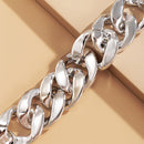 Hip Hop Twist Thick Chain Bracelet Women Simple Geometric Hand Chain Jewelry