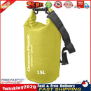 Waterproof Pouch Dry Sack for Drifting Swimming Trekking Bag (Yellow 15L) Newly
