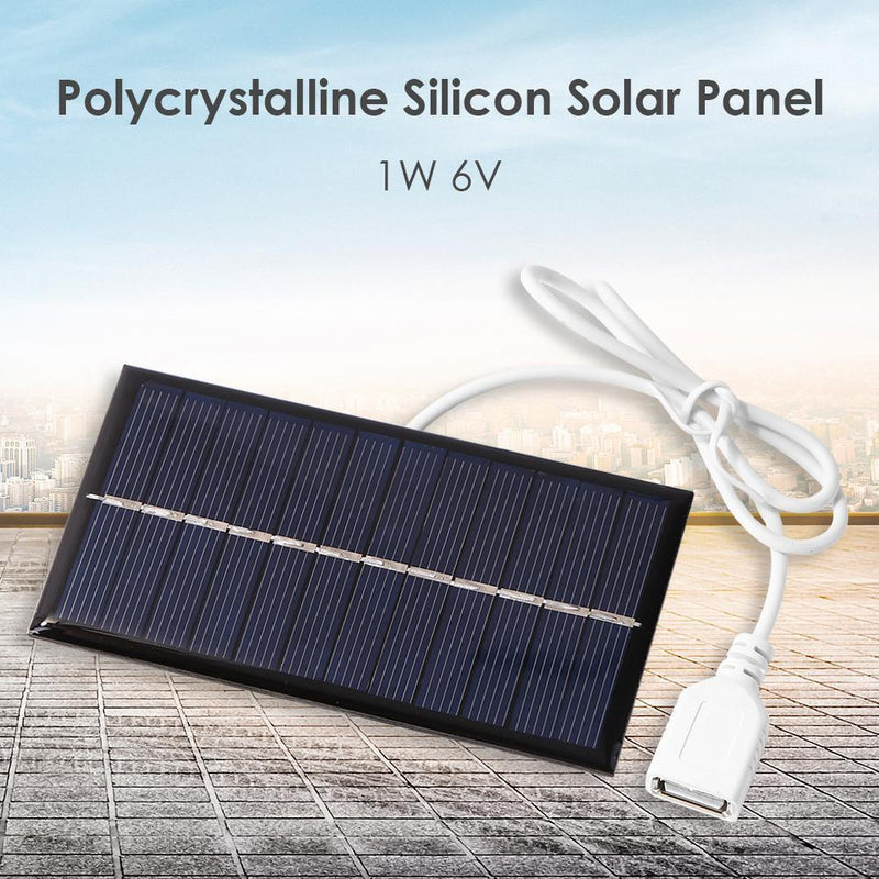 1W 6V Mini Solar Panel DIY Solar System for Phone Power Bank Cell Chargers