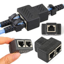 8P8C Adapter Connector LAN Ethernet RJ45 Splitter 1 To 2 Extender Plug