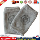 0-24M Kids Non Slip Crawling Elbow Knee Pads Infants Baby Kneecap (Grey) Newly
