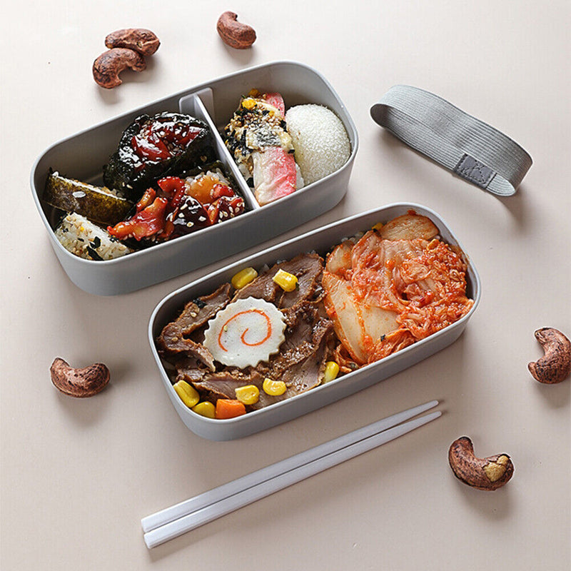 Portable Double Layer Box Kids Picnic Thermal Food Storage Container Supply