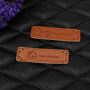 12pcs PU Leather Keywords on Clothing Garment Labels for Jeans Bag