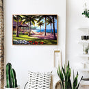 5D Full Square Drill Diamond Painting DIY Beach Coconut for Christmas Needlew