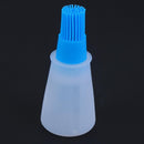 1pc Heat Resisting Silicone Grill Oil Bottle BBQ Basting Brush Tool(Blue)