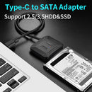 USB 3.1 Type C to 2.5 3.5 SATA III 17"" Hard Drive Cable for Data Transfer