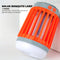 Bug Zapper Solar Powered UV LED Mosquito Insects Bugs Killer (Orange)