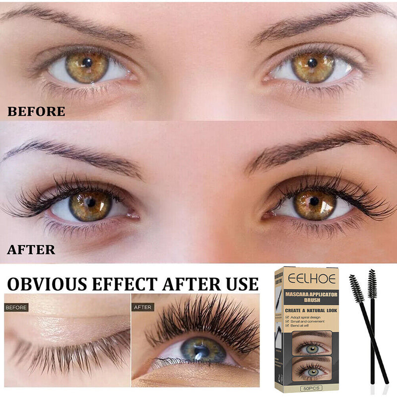 50pcs Disposable Eyelash Applicator Brush Mascara Wands Women Makeup Beauty Tool