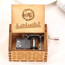 Retro Wooden Hand Cranked Music Box Home Crafts Ornaments Children Gifts Newly