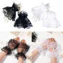 Halloween Gothic Lace Bracelets Fingerless Gloves Wrist Cuffs Sunscreen Gloves