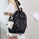 #A Fashion Floral Backpack Nylon Female Preppy Style Large Capacity Schoolbags