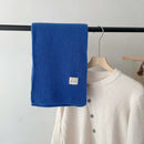 Solid color Klein blue Wrap Bandana Shawl Knitted long scarf Wool warm scarf