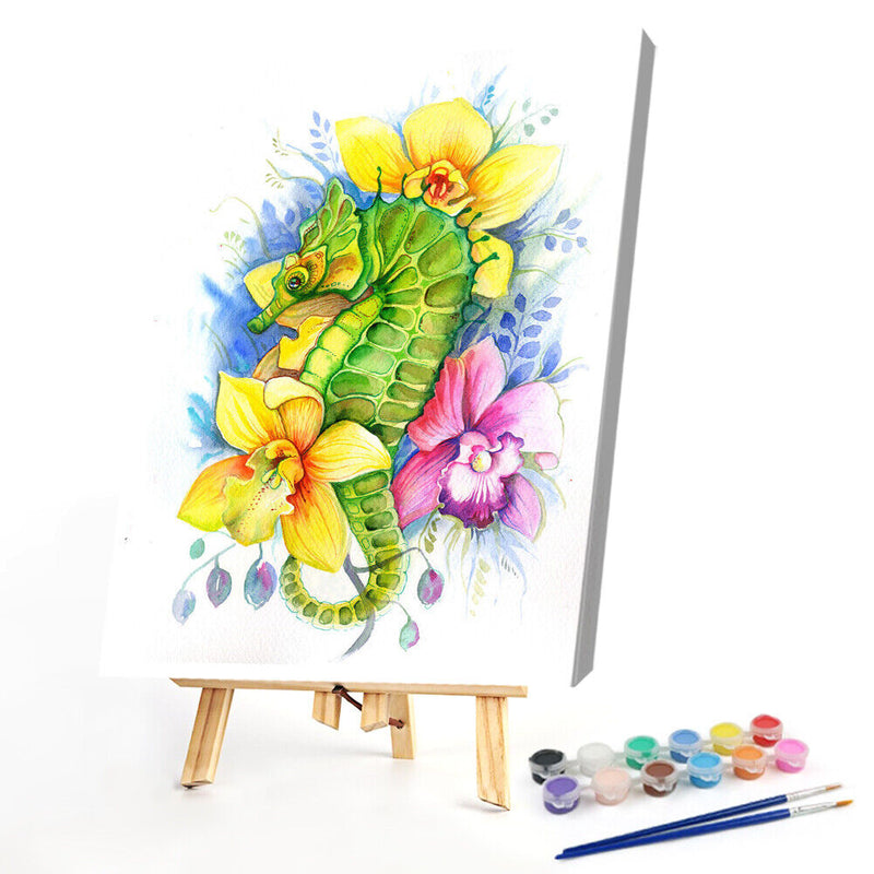 Animals in Flowers Partial Oil Paint By Numbers Kit DIY Wall Art Picture Craf