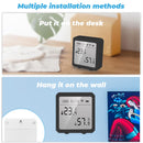 WIFI Temperature Sensor Humidity Meter Digital LCD Screen Gauge (Black)