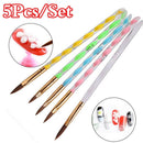 Carving UV Gel Drawing Liner Painting Pen Nail Art Brushes Manicure Tools
