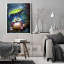 Rain Owl Drawing Frameless DIY Oil Paint by Numbers Canvas Home Decoration