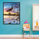 Painting By Numbers Kit DIY Animal Eagle Canvas Oil Art Picture Home Decor