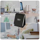 Mini Desk Calendar 2021, 12 Months Flip Table Schedule Planner (Black)