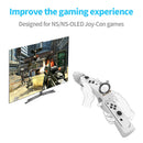Gun Shape Handgrip Sense Joystick for NS/NS OLED Game Controller (White) Newly