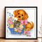 5D Full Round Drill Rhinestone Art DIY Flower Cat Dog Diamond Painting Kit Craft
