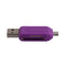 2 In 1 Dual USB Plug OTG SD TF Card Reader For Smartphone Computer Purple