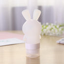 75ml Cute Rabbit Silicone Squeeze Bottle Travel Lotion Container (White)