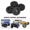 #A 96*39mm Inserts 12mm Hex Hub Beadlock Rubber Wheel Rims Tires Set for 1/10 Ax