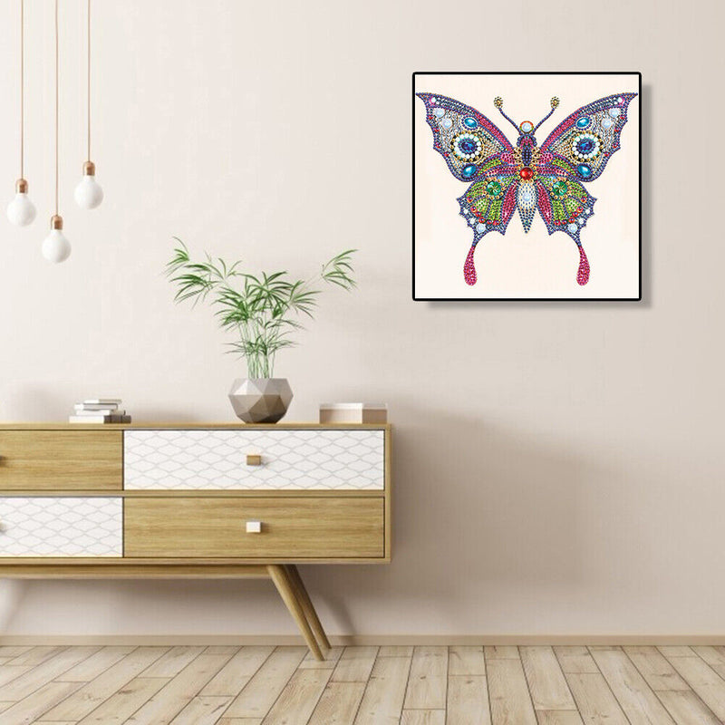 5D DIY Partial Special Shaped Diamond Painting Butterfly Poster Kit (UP266)