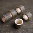 Christmas Patterned Wooden Napkin Rings, Rustic Wooden Napkins