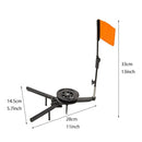 Winter Folded Triangular Black Fishing Rod Ice Fishing Flag Diaoyutai ABS